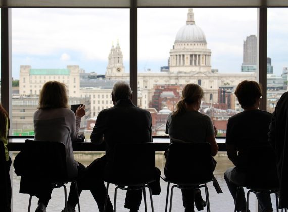 people sitting, window, view
